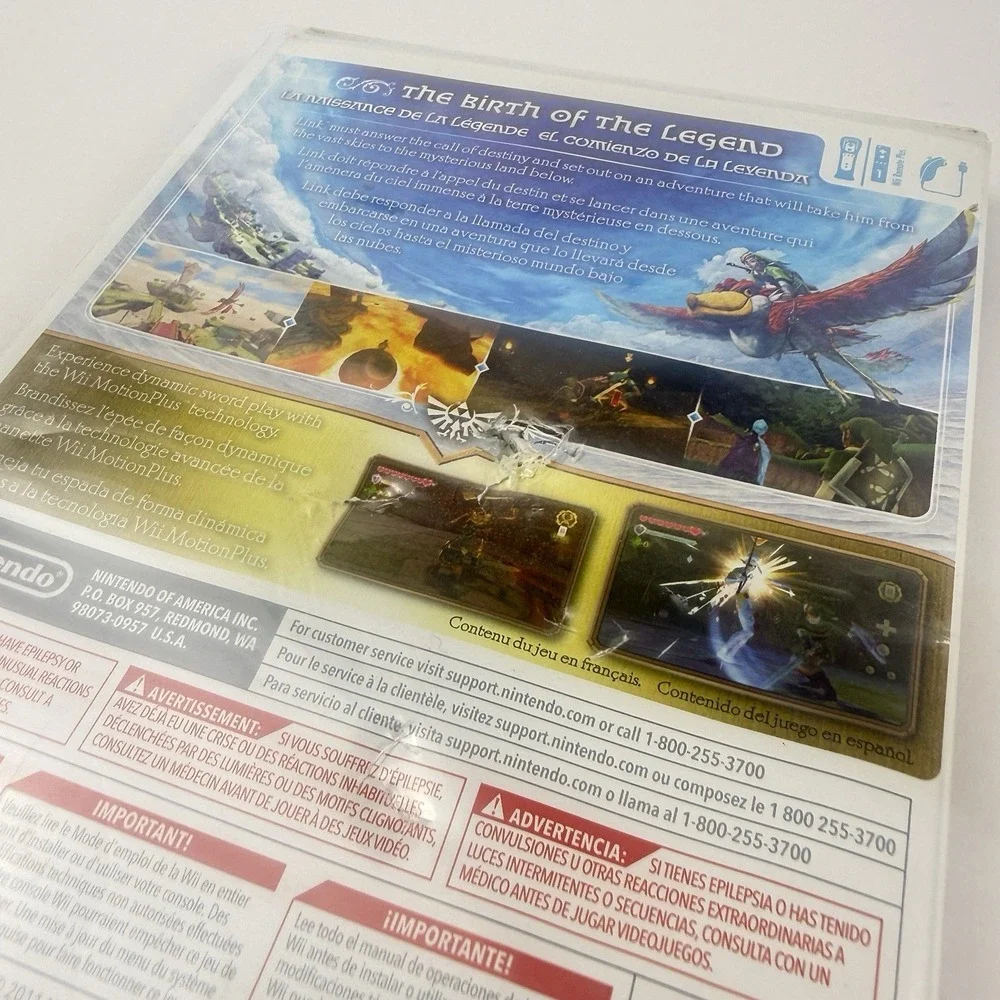 The Legend of Zelda: Skyward Sword (Nintendo Wii, 2011) Manual Tested Working